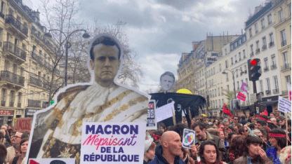 法国350万人继续示威：烧马克龙肖像，高喊“斩首路易十六”，市政厅被纵火